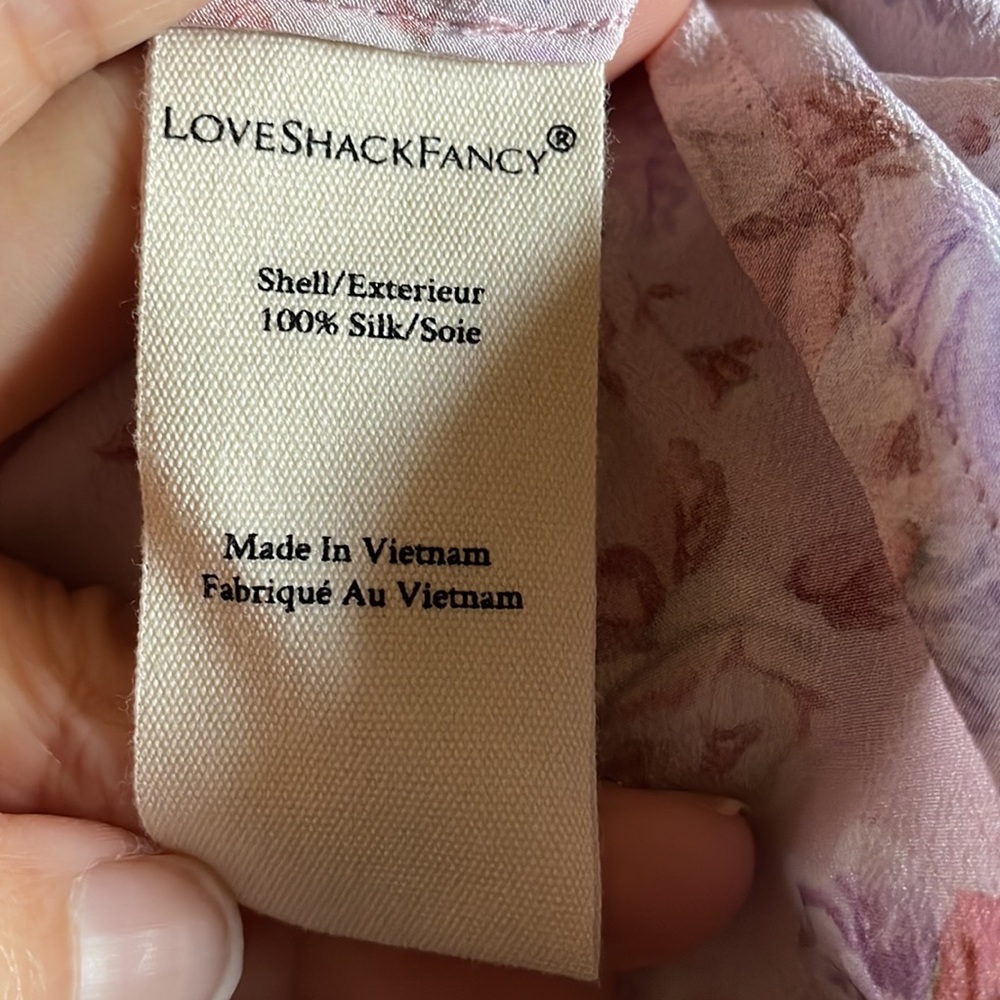 NWT Love Shack Fancy Juree Silk Dress - Picture 7 of 8